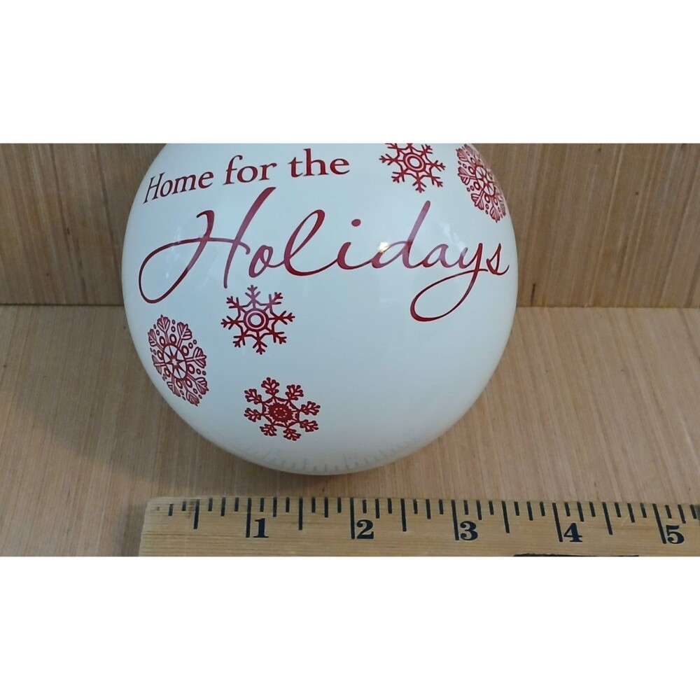 Home for the Holidays Glass Christmas Ornament 4 inches Round - Picture 7 of 7